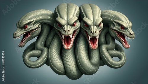 A hydra icon with multiple heads upscaled_6