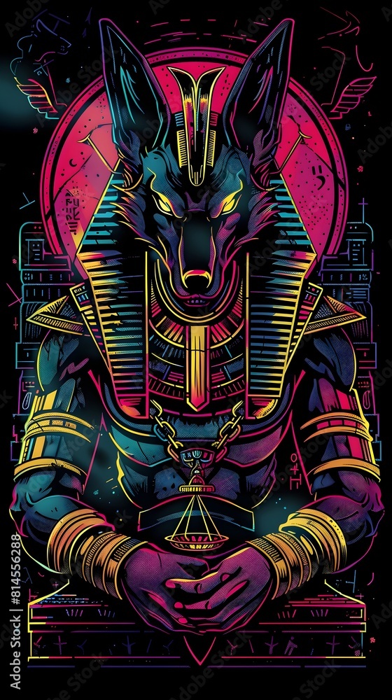 Anubis the Jackal Headed Egyptian God of Mummification and the ...