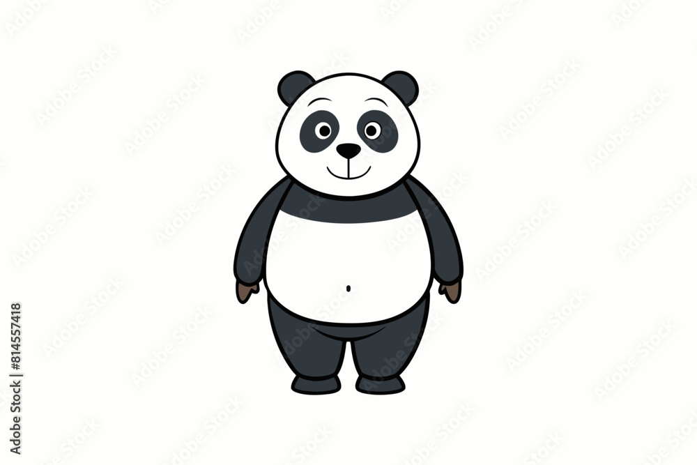 panda line art vector silhouette illustration panda line art vector silhouette illustration