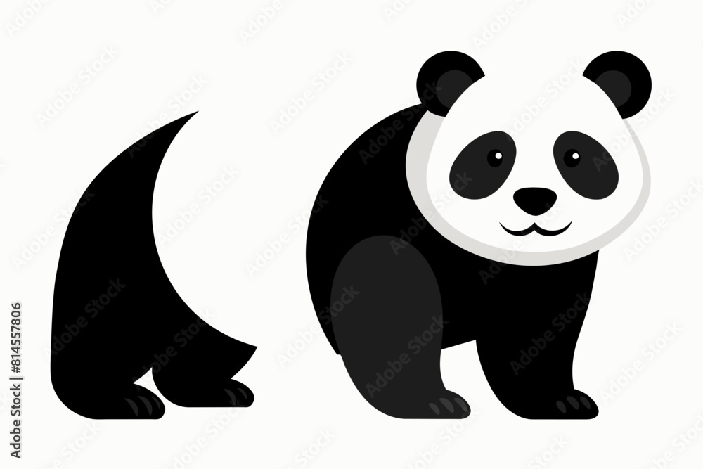 panda line art vector silhouette illustration panda line art vector silhouette illustration