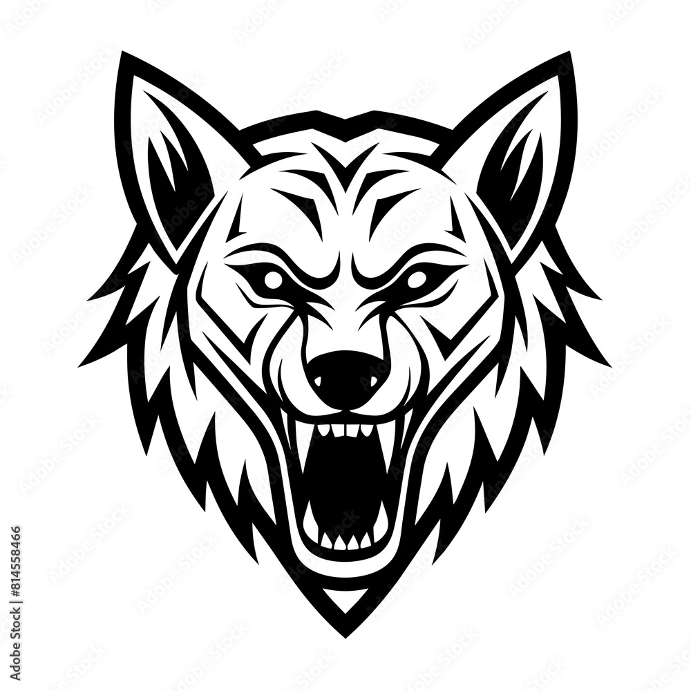 Fototapeta premium hyena head vector