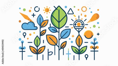 ecology icons over beige background. illustration