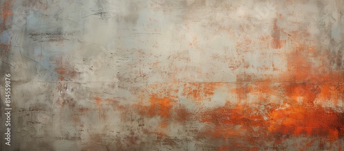 A weathered concrete wall with faded paint and no vibrant colors serving as a background with copy space image