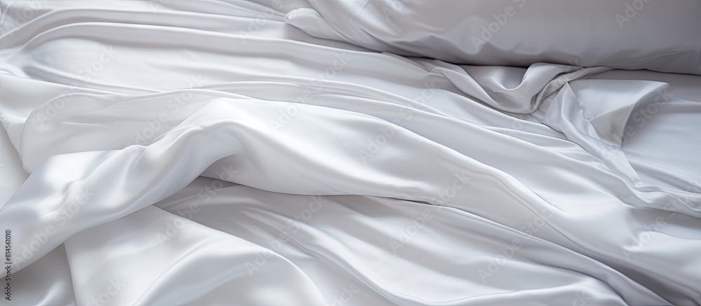 The image displays a close up view of bed sheets providing ample space for additional text or graphics The image displays a close up view of bed sheets providing ample space for additional text or graphics