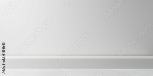 Wallpaper Mural Empty white shelf on white wall background Torontodigital.ca