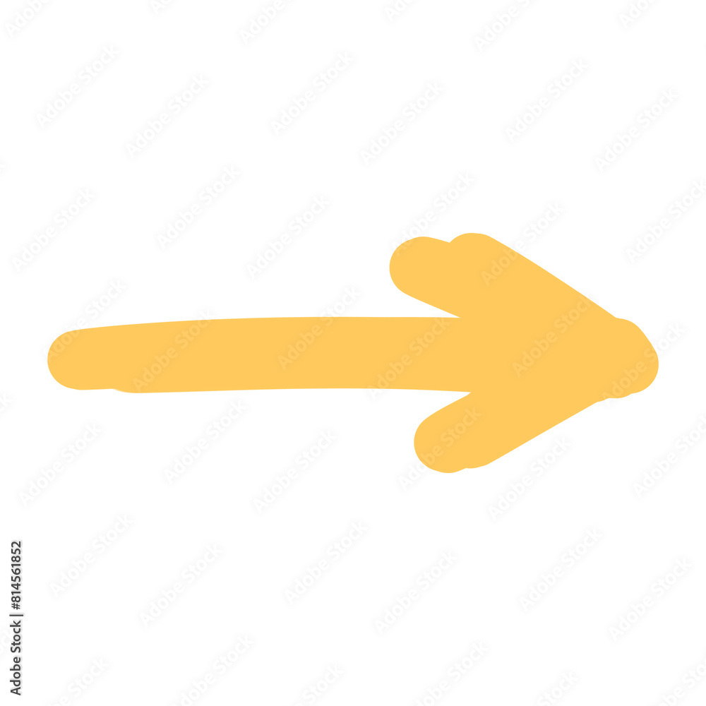 Yellow Marker Arrow Doodle Arrow Hand Drawn Arrow Ink Arrow Element Design Yellow Marker Arrow Doodle Arrow Hand Drawn Arrow Ink Arrow Element Design