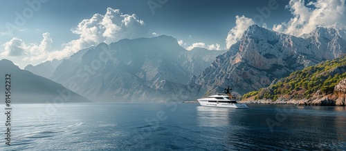Large White Boat in Body of Water