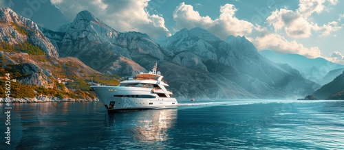Large White Boat in Body of Water