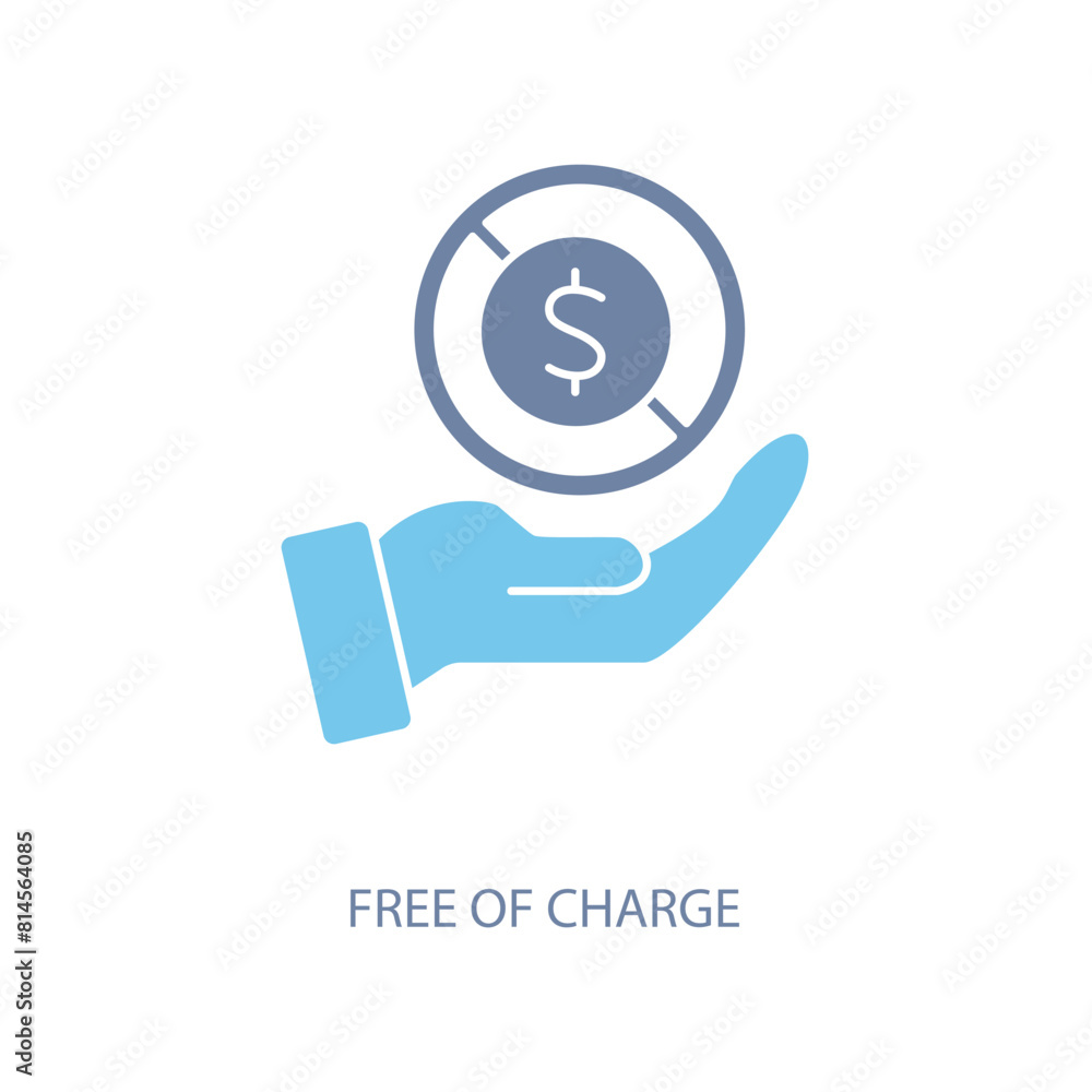 free of charge concept line icon. Simple element illustration. free of charge concept outline symbol design. free of charge concept line icon. Simple element illustration. free of charge concept outline symbol design.