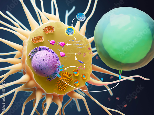 Self-amplifying mRNA vaccine, illustration