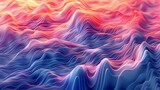 Abstract colorful terrain waves background
