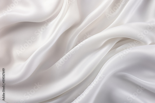 Luxurious Light Color Fabric Texture. White satin fabric. Generative AI