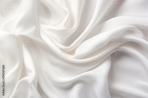 Luxurious Light Color Fabric Texture. White silk background. Generative AI