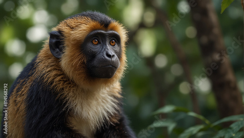 Pitheciidae monkey in jungle 