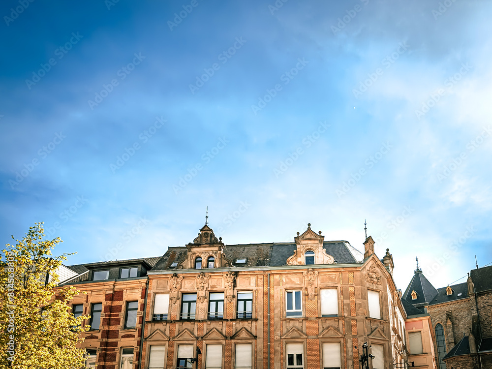 Fototapeta premium Street view of downtown Dudelange, Luxembourg