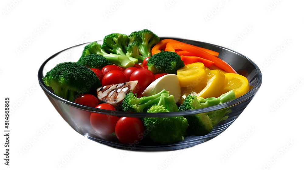 Steamed vegetables with a transparent background. Steamed vegetables with a transparent background.