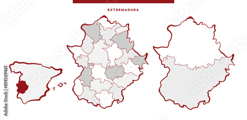 Extremadura Mapa - España photo