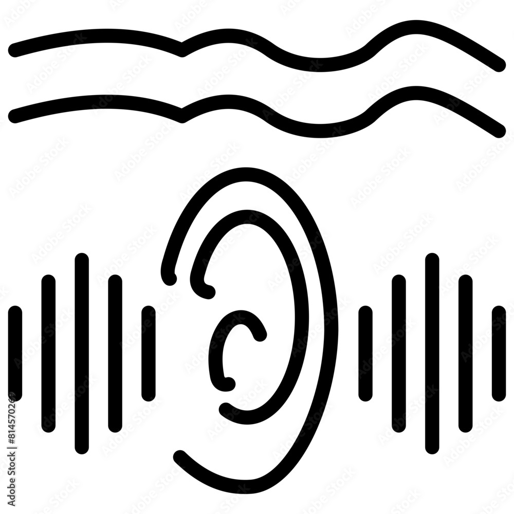 Ear Equalization Outline Icon Ear Equalization Outline Icon