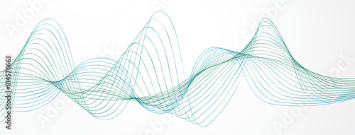 ONDES GRAPHIQUES BLEU VERT