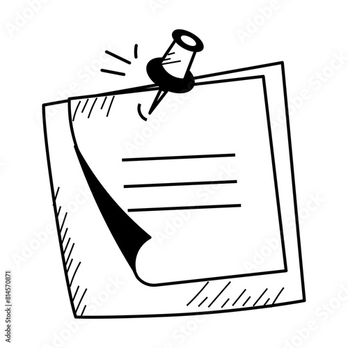 Here’s a doodle icon of reminder note 