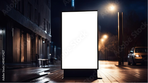 blank billboard on a street