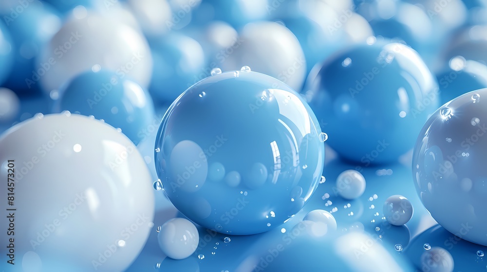 Digital technology blue and white sphere poster background Digital technology blue and white sphere poster background