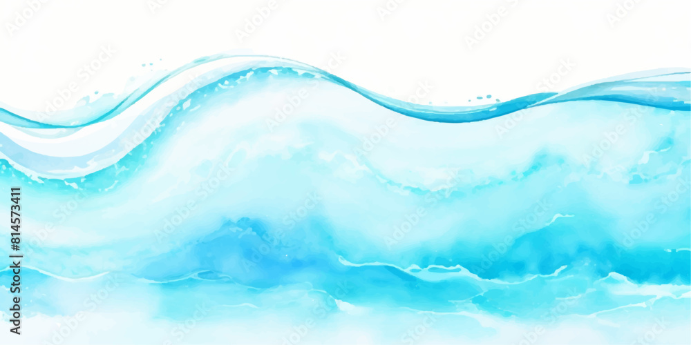 Obraz premium abstract soft blue and white abstract water color ocean wave texture background. Banner Graphic Resource as background for ocean wave and water wave abstract graphics 