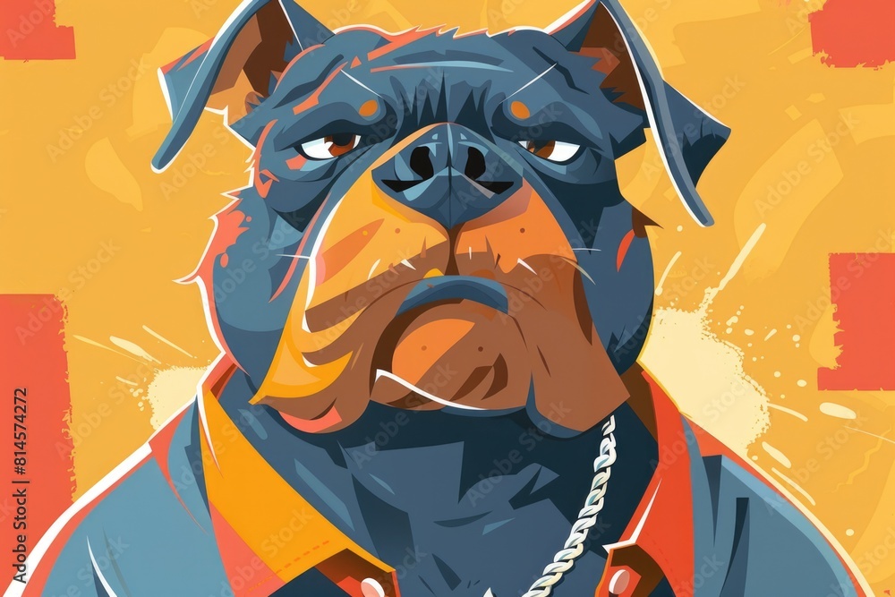 A dog wearing a chain around its neck, suitable for animal welfare concepts A dog wearing a chain around its neck, suitable for animal welfare concepts