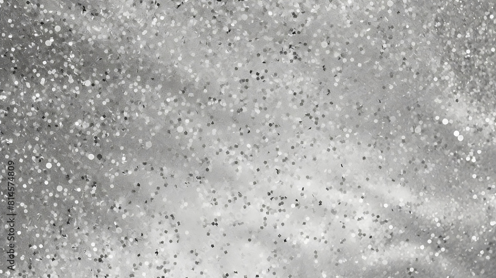 Obraz premium Wrinkled shiny material of silver and white glitter texture christmas abstract background.