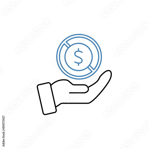 free of charge concept line icon. Simple element illustration. free of charge concept outline symbol design.