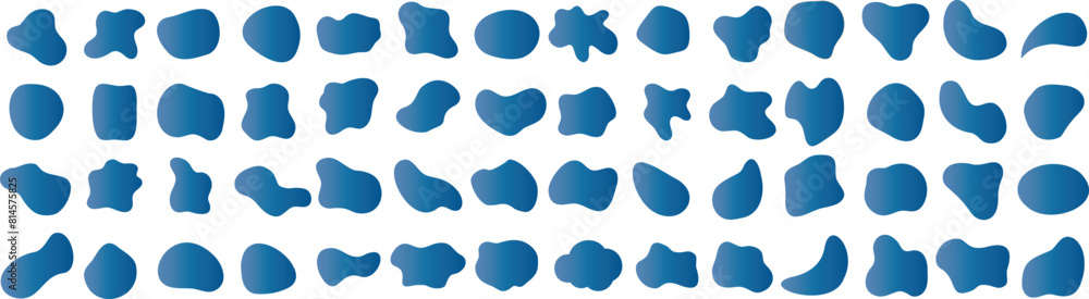 Blue fluid organic shapes on white background. Ideal fluid shape, organic shape, blob, blotch, abstract shape for modern, artistic branding, web design elements Blue fluid organic shapes on white background. Ideal fluid shape, organic shape, blob, blotch, abstract shape for modern, artistic branding, web design elements