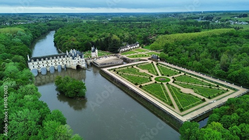 Fényképezés drone photo Chenonceaux castle France Europe