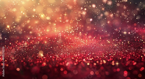 Red and Gold Background With Stars