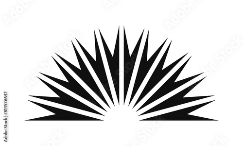 Radial Bursting Triangle Arrows Semicircle Icon