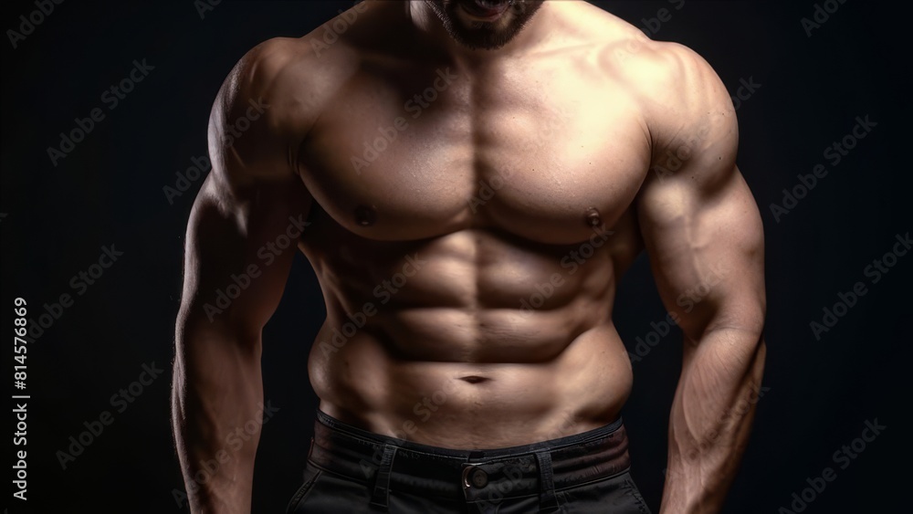 Muscular body with a beautiful abs. Muscular body with a beautiful abs.