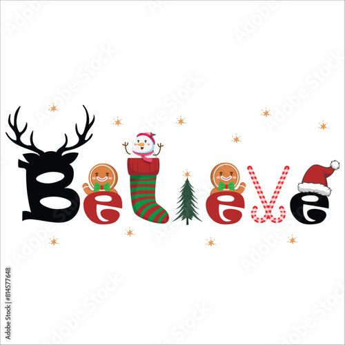believe vector design for Christmas