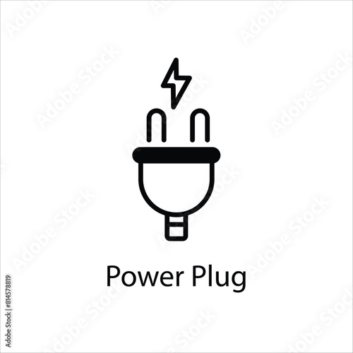 Power Plug Vector icon