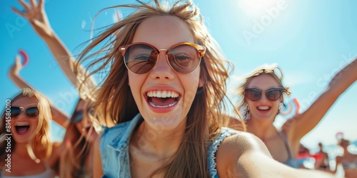 image of joyful friends enjoying a sunny day © Настя Шевчук