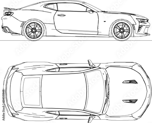 vector illustration sketch design image of limited edition luxury sports racing car