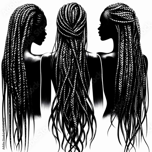 Silhouette braids  photo
