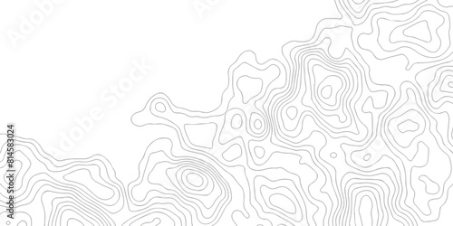 Vector geographic contour map. Topography map background. Black and white wave Seamless line. Topography relief. White wave paper curved reliefs abstract.