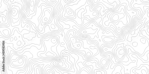 Vector geographic contour map. Topography map background. Black and white wave Seamless line. Topography relief. White wave paper curved reliefs abstract.