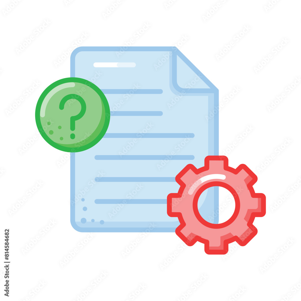 Cogwheel on paper is depicting is Business Process vector Cogwheel on paper is depicting is Business Process vector