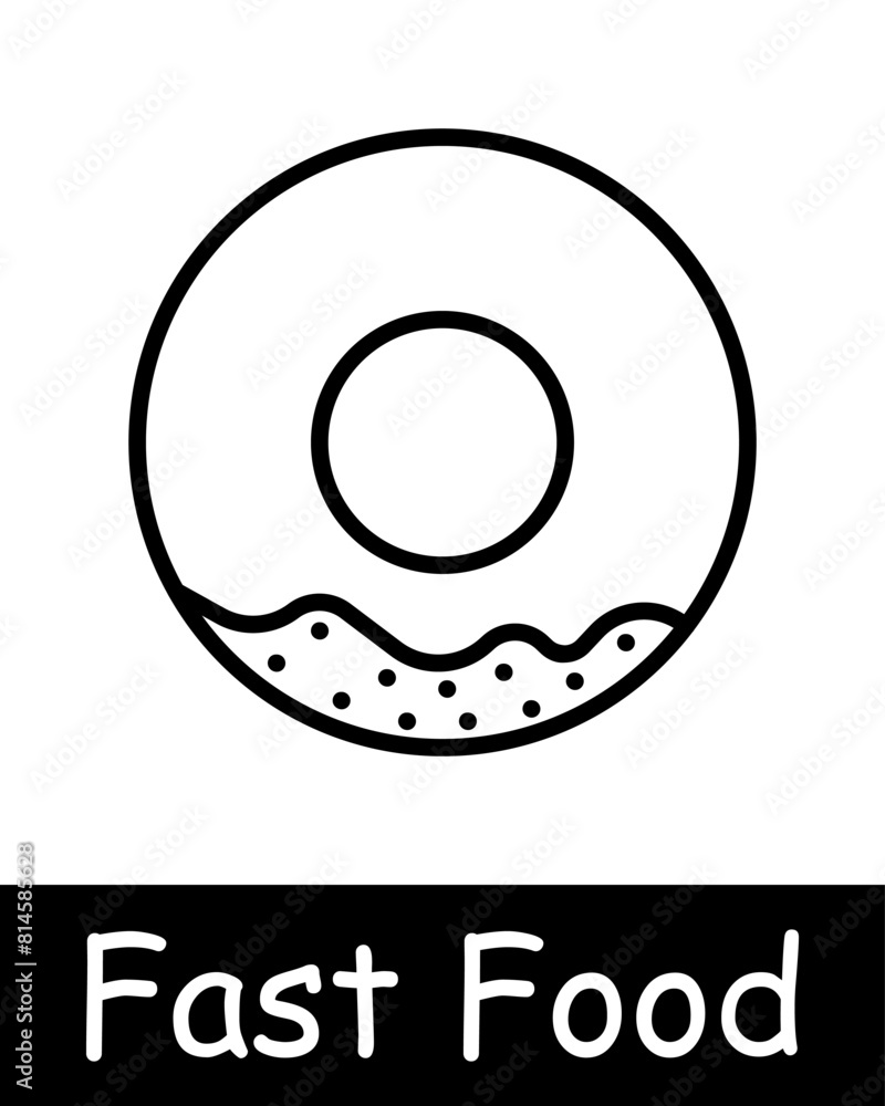 Fast food set icon. Fats, carbohydrates, cup of coffee, pizza, ice cream cone and scooped ice cream, donut, sausage, croissant, cake, fries, burger, unhealthy diet. Junk food concept. Fast food set icon. Fats, carbohydrates, cup of coffee, pizza, ice cream cone and scooped ice cream, donut, sausage, croissant, cake, fries, burger, unhealthy diet. Junk food concept.