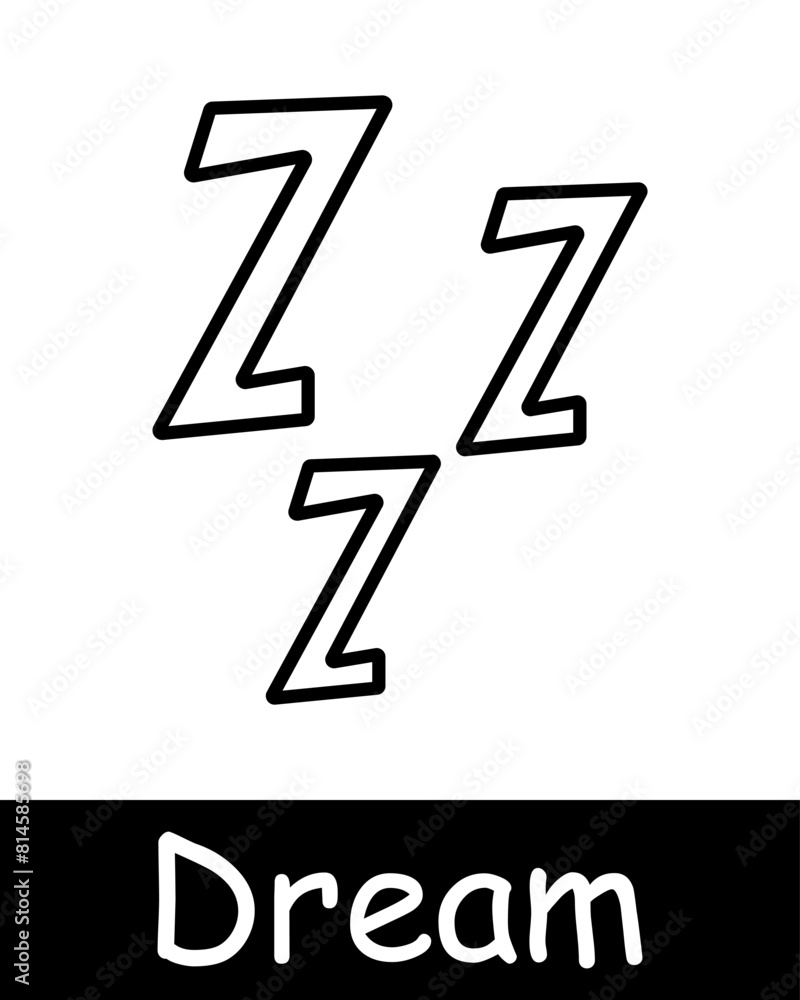 Dream set icon. Slumber, repose, bed, alarm clock, dream catcher, Z, snoring, melatonin, pillow, tablets, pills, sleep cap, lamp, man on doss. Sleep concept. Dream set icon. Slumber, repose, bed, alarm clock, dream catcher, Z, snoring, melatonin, pillow, tablets, pills, sleep cap, lamp, man on doss. Sleep concept.
