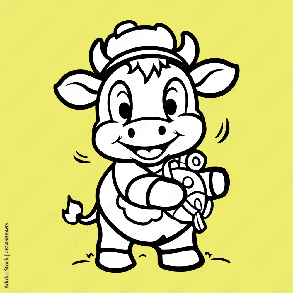 line drawing funny cartoon cow line drawing funny cartoon cow