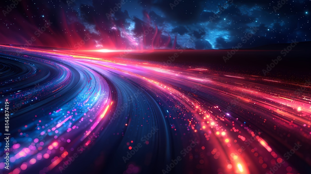 Digital technology red and blue flowing lines poster PPT background Digital technology red and blue flowing lines poster PPT background