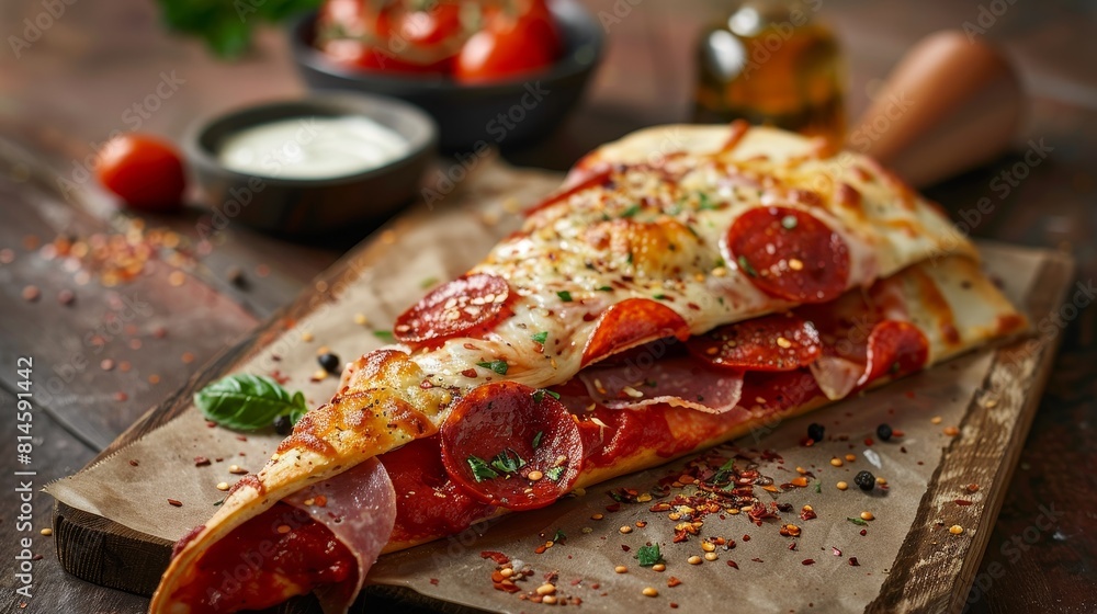 Pizza Cone Adventure A savory twist on pizza with a crispy cone base filled with tomato sauce Pizza Cone Adventure A savory twist on pizza with a crispy cone base filled with tomato sauce