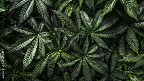 Drug legalization background Close-up of marijuana