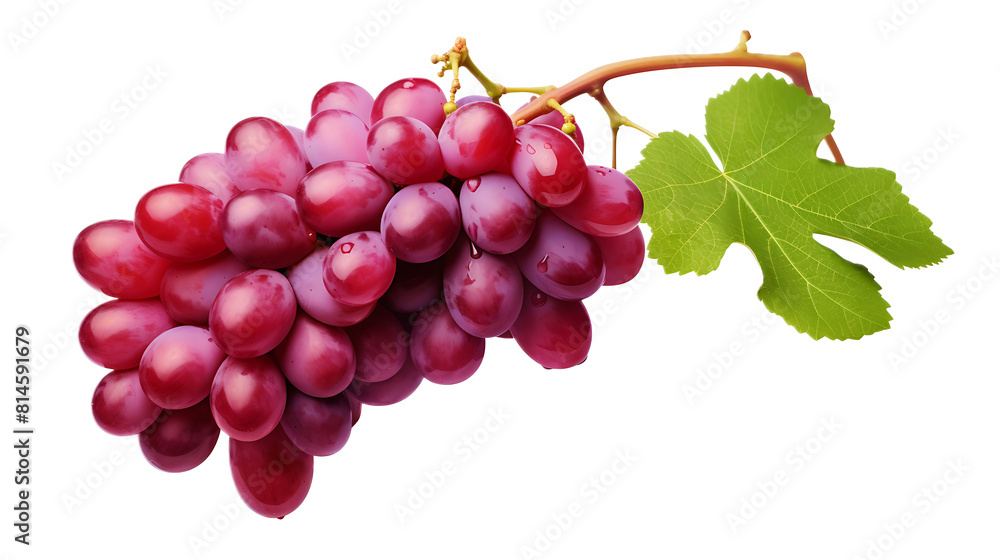 Fototapeta premium A bunch of grapes with a transparent background.